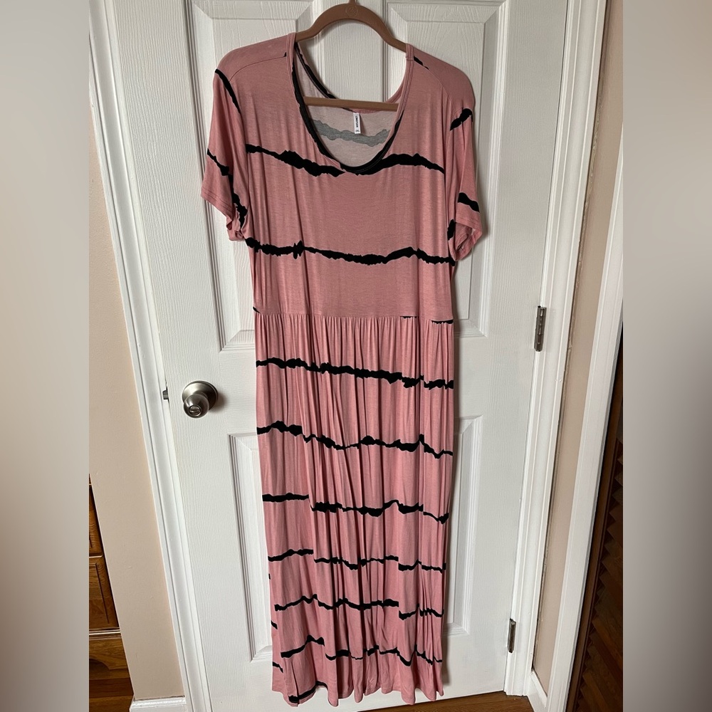 Striped Maxi Dress with pockets